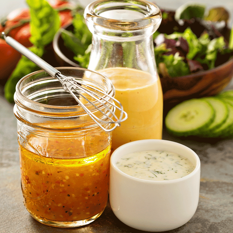 jars of salad dressing made from scratch